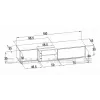 Cama TV cabinet SIGMA1 180 black/black gloss