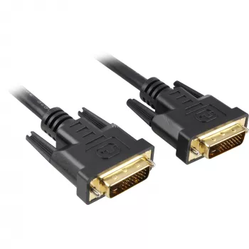 Cable DVI-D >DVI-D (black, 5 Meter, Dual Link, 24+1)
