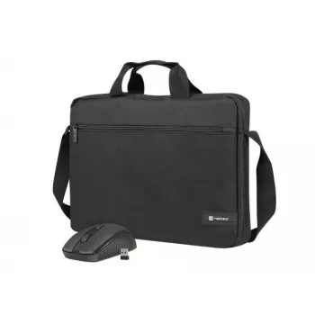 Briefcase NATEC Wallaroo 39.6 cm (15.6 inch) — Polyester laptop briefcase, fits 15.6 inch screens, black