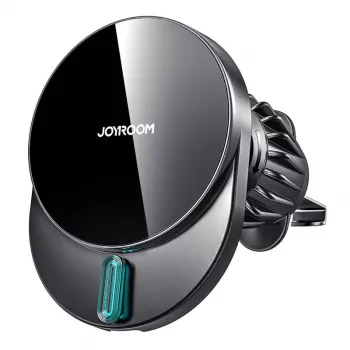 Wireless car charger Joyroom JR-ZS409 magnetic, black — Qi magnetic mount for smartphones