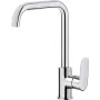 Kitchen faucet with rectangular spout
