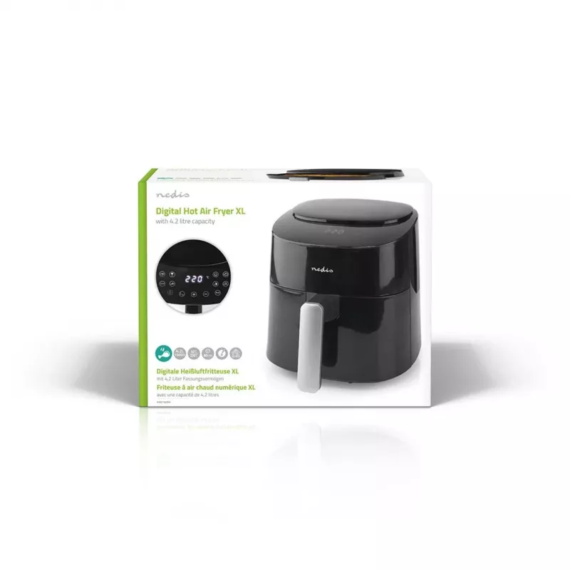 Air fryer Nedis KAAF160BK single-basket 4.2 L 1300 W Black