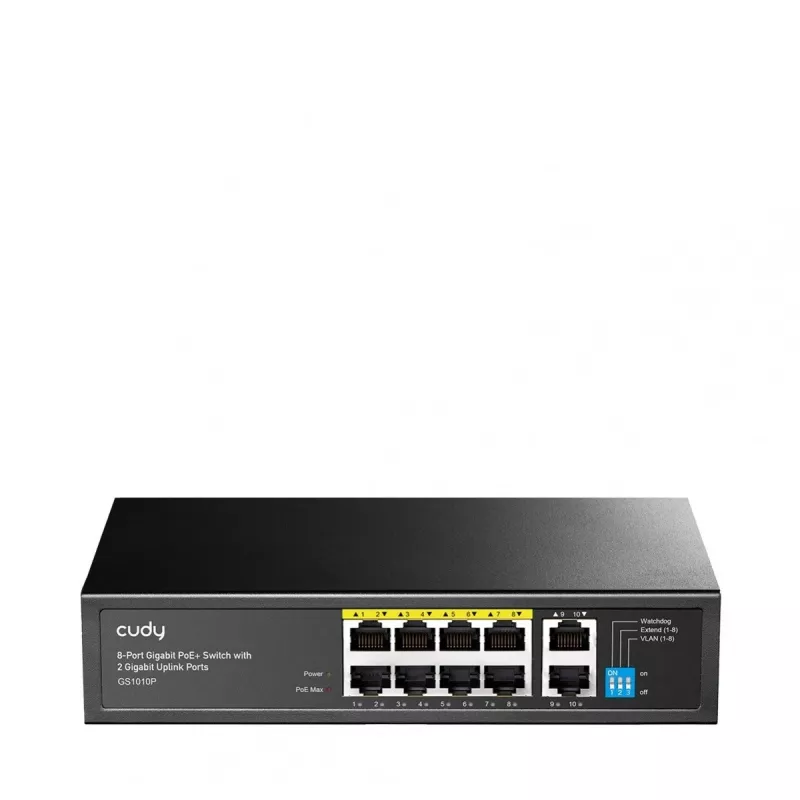 Cudy GS1010P network switch Gigabit Ethernet 10 ports PoE