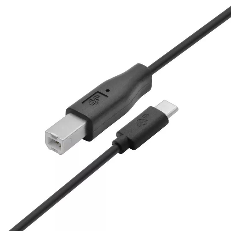 USB A to B Cable TB 1.8 m — Black, for Printers