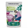 Wet cat food animal island Everyday — Veal & Poultry with Liver, 4 x 85 g sachets, 9.5% protein, 83% moisture