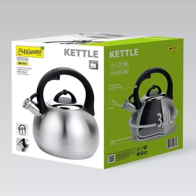 Maestro MR-1311 kettle 3.0 L Stainless steel