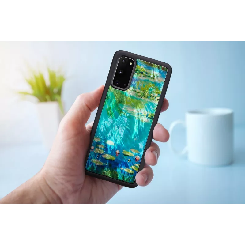 Protective phone case iKins for Samsung Galaxy S20 — Black Water Lilies design