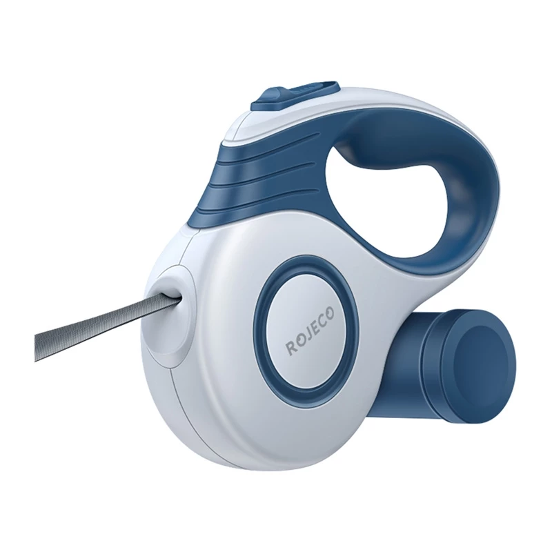 Retractable dog leash Rojeco A12, 3 m, blue
