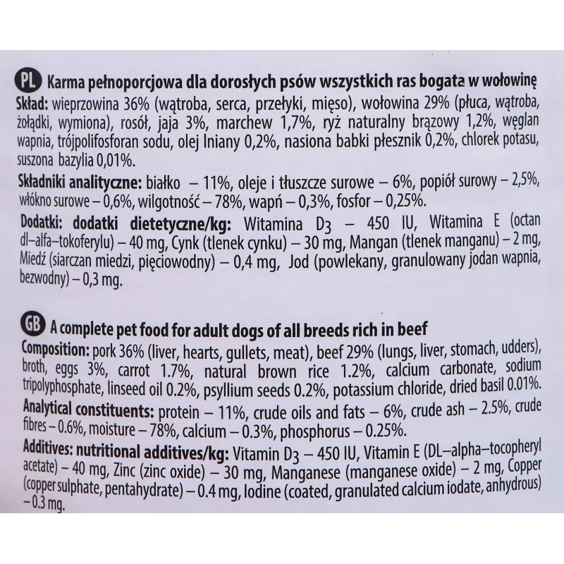 Dolina Noteci Premium Beef Wet Dog Food, 400 g