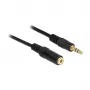 Audio Cable 3.5mm M-F DeLOCK 83762 0.5m Black