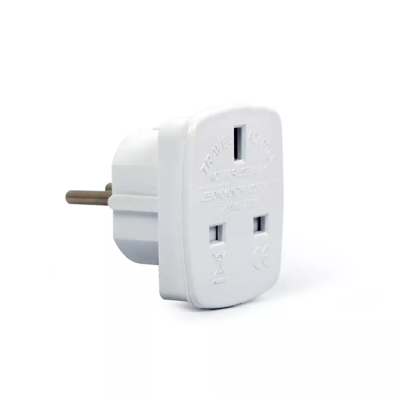 Gembird Cablexpert a-AC-UKEU-001 - Power Supply - Power Supply (S) to Power Supply (W) - White - United Kingdom, Europa (a-AC-UKEU-001)
