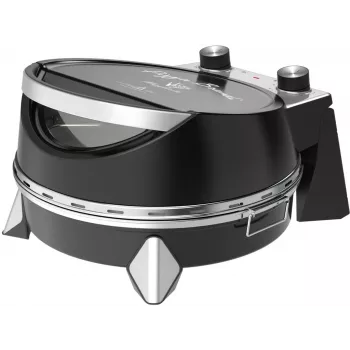 Electric pizza oven SIMFER MKE0-P — 1100 W, 80–300°C, 30 min timer, removable 33 cm pizza stone, black