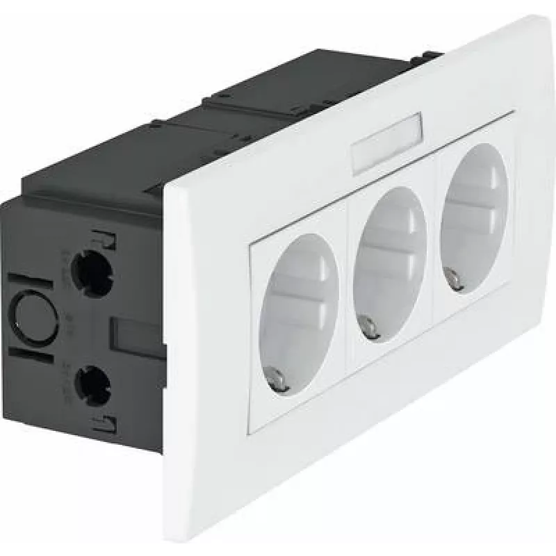 OBO Bettermann Socket Unit SDE-RW D0RT3B Module 45 3-way 84x185x59mm (6119435)