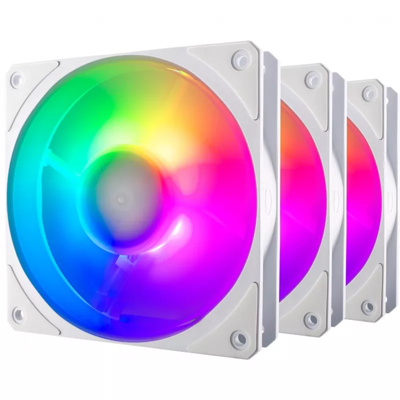 COOLER MASTER Mobius 120P ARGB 120mm White 3-Pack