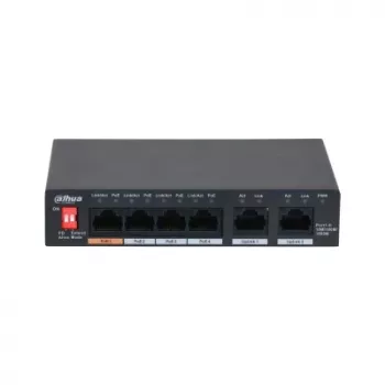 Dahua Technology PFS3006-4GT-60-V2 Gigabit Ethernet (10/100/1000) Power over Ethernet (PoE) Black