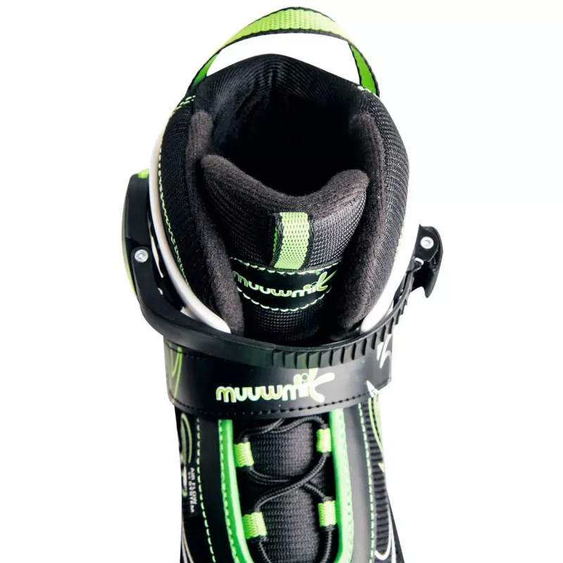 Verstellbare Kinderinliner Gr. 33-36, Inline-Skates grün/schwarz
