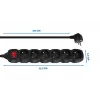 Esperanza ELK218K power extension 3 m 6 AC outlet(s) Indoor Black