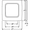 Wall plate / switch cover Busch-Jaeger 1725-0-1494 — White, screwless, 81×81 mm, 11 mm thick