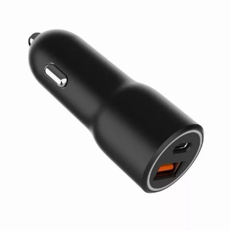 Car mobile device charger Gembird TA-UC-AC2PDQC38-CAR-01, USB-C, 38W, 12–24V, black