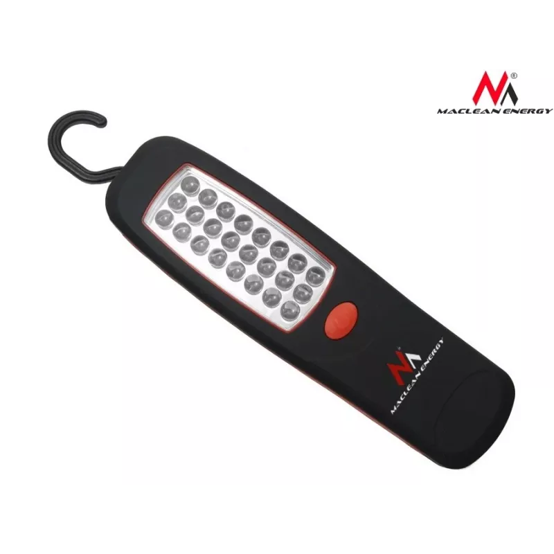 Workshop lamp MACLEAN MCE03 — 24 LED, magnetic base and hook, battery-powered (3×AAA)