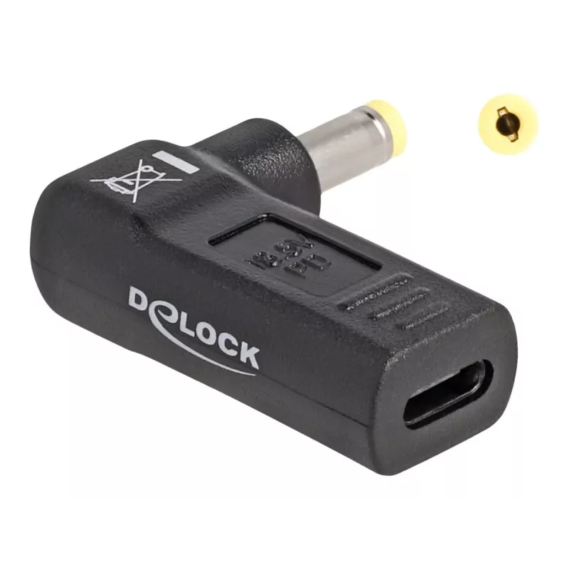 DeLOCK Adapter USB Type-C female to HP 4.8 x 1.7 mm male 90° angled
