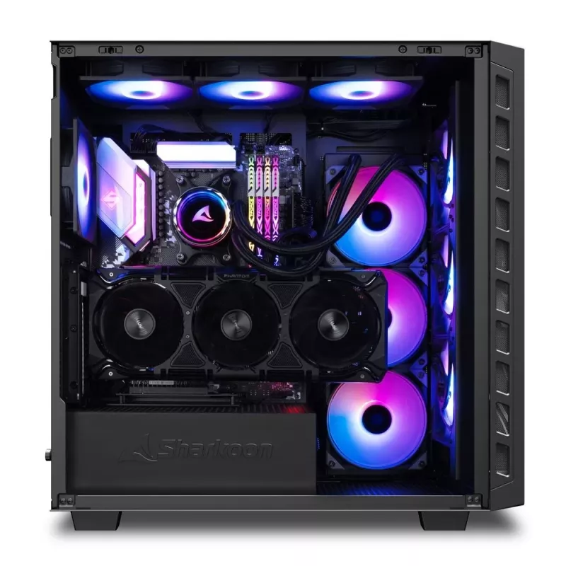 Sharkoon REBEL C80G RGB Midi Tower Black
