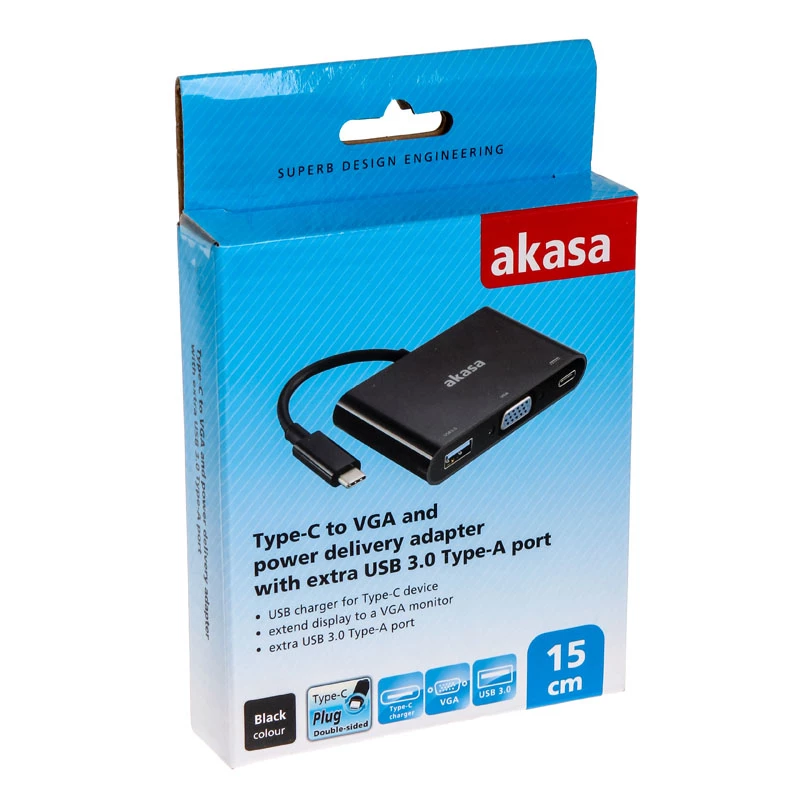 Adapter Type-C to VGA Akasa AK-CBCA02-15BK