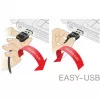 DeLOCK Easy - USB Cable - USB (M) left/right Angled, umkehrbar to USB Type B (M) - USB2.0 - 50cm - Black (85167)