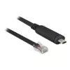 DeLock - Serial Adapter - USB-C - RS-232 x 1 - Black (63912)