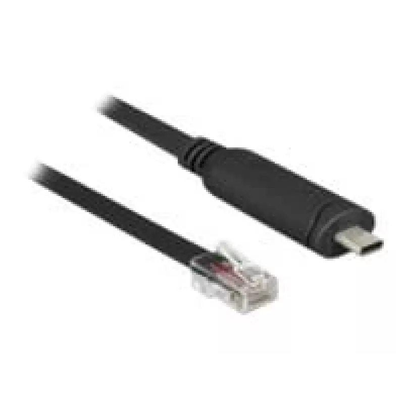 DeLock - Serial Adapter - USB-C - RS-232 x 1 - Black (63912)