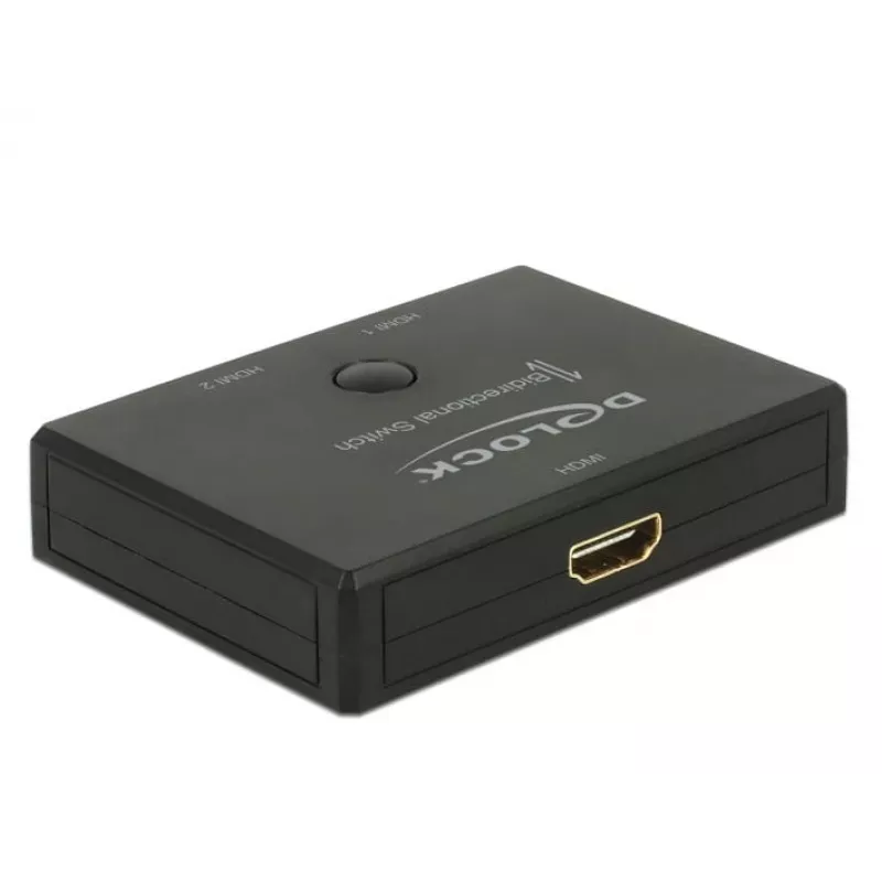 DeLock HDMI 2 - 1 Switch bidirectional 4K 60 Hz - Video/Audio-Switch - 2 x HDMI - Desktop