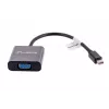 VGA (D-Sub) to Mini DisplayPort adapter cable LANBERG AD-0006-BK, 0.2 m, DisplayPort 1.2, 1920×1200@60Hz, female MiniDP, black