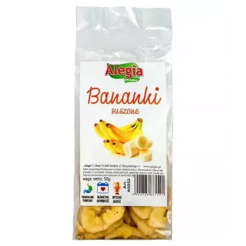 Snack for rodents and rabbits Alegia dried bananas 60 g — fruit-flavored solid treat, gluten‑free, sugar‑free