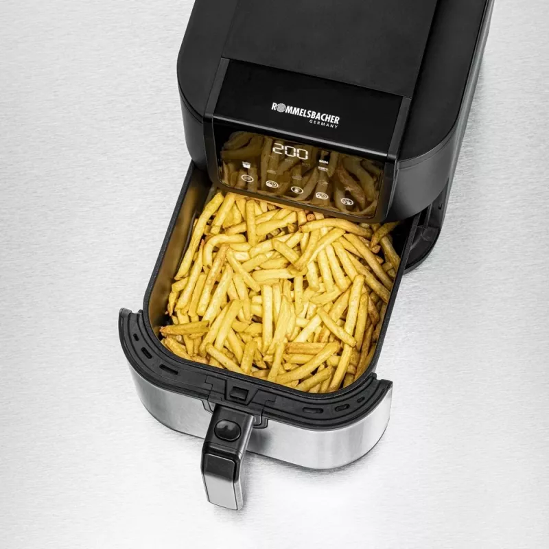 Hot air fryer Rommelsbacher FRH 1500 — 5 L, 1500 W, stainless steel/black