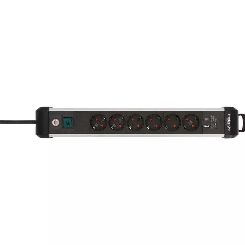 Power extension Brennenstuhl 1391030611 3 m 6 AC outlets Indoor Black Silver