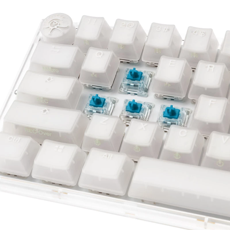 Ducky One 3 Aura White Mini Gaming Keyboard, RGB LED - MX-Blue (US)