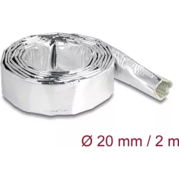 Cable Sleeve DeLOCK 19004 Glass Fiber Aluminium 2m x 20mm Silver