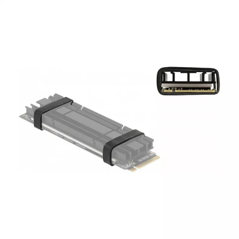 Solid-state drive (SSD) DeLOCK Rubber Ring for Mounting of M.2 SSD and Heat Sink black 10 pieces
