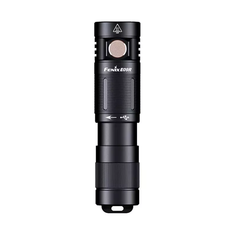 Flashlight Fenix E09R 600 lm, compact rechargeable keychain torch