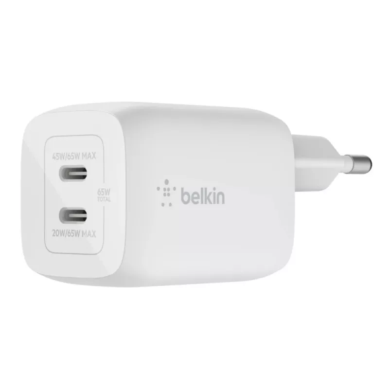 Charger Belkin WCH013vfWH Indoor AC Fast Charging for Laptop Smartphone Tablet
