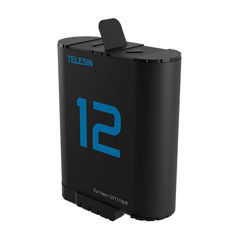 Lithium Rechargeable Battery for GoPro Hero 12/11/10/9, Telesin (blue)