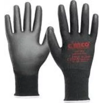 Workshop gloves cimco 141210, protective handwear, black, size XL