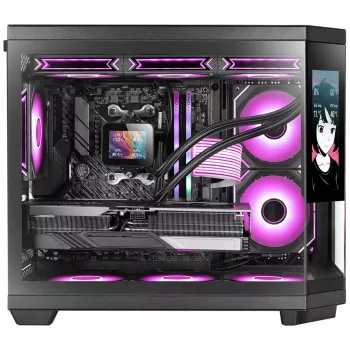 Mars Gaming MC3TCORELCDM computer case Mini Tower Black
