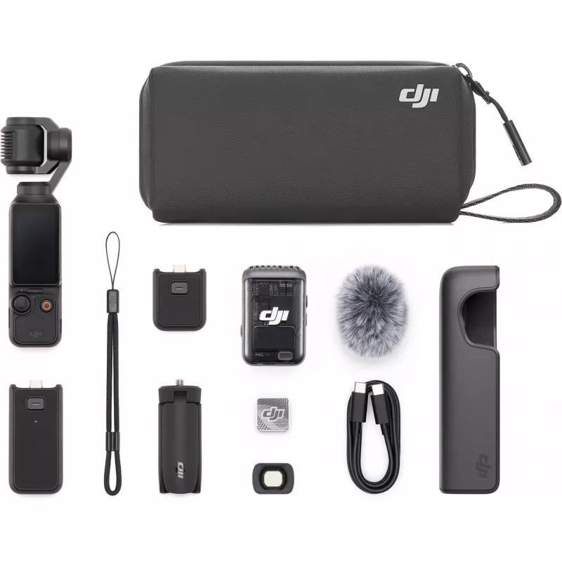 DJI Osmo Pocket 3 Creator Combo – 1 CMOS Gimbal-Kamera, 4K/120fps, 2 OLED Touchscreen