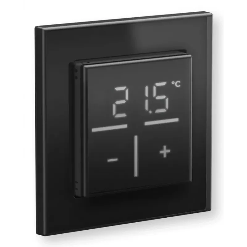 Glass wall thermostat Homematic IP 161570A0 — digital, black, 230 V, IP20