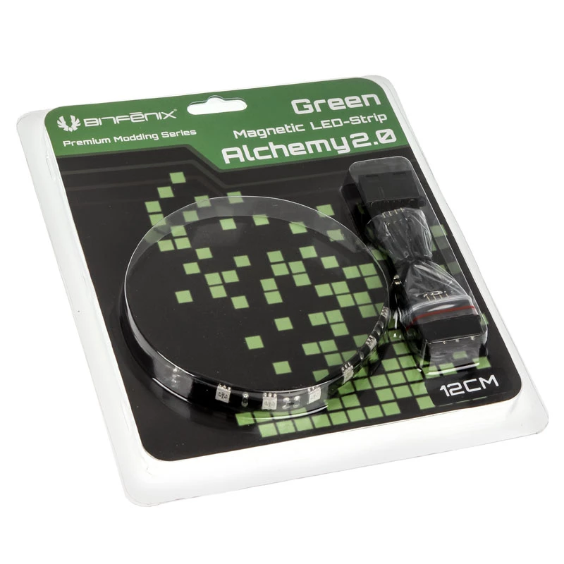 Indoor LED Light Strip BitFenix Alchemy 2.0 120 mm, Green, 6 LEDs, PVC/PU/Copper