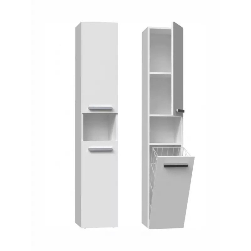 Bathroom cabinet NEL III 31x30x174 cm, matte white