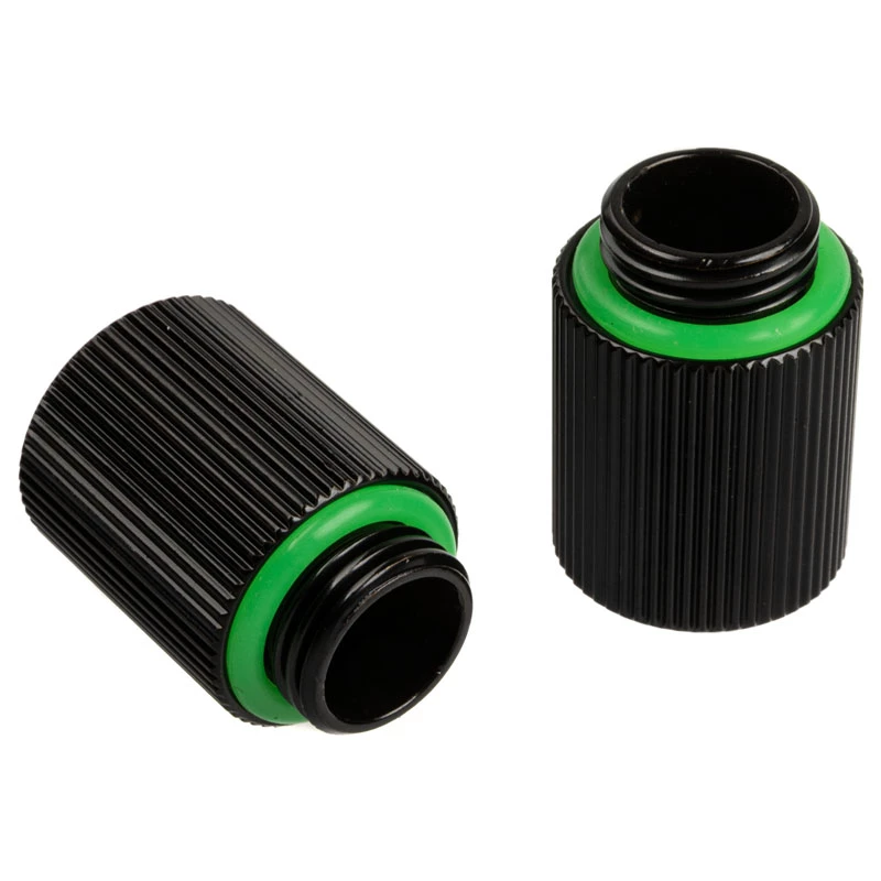 Bitspower Touchaqua Adapter straight G1/4 inch AG to G1/4 inch IG - 2-Pack, 20mm, black