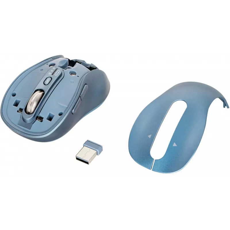 Wireless mouse YENKEE YMS2010BE dual-mode ergonomic, 2.4 GHz USB receiver + Bluetooth 5.1, 4-level DPI 1000–3200, 6 buttons