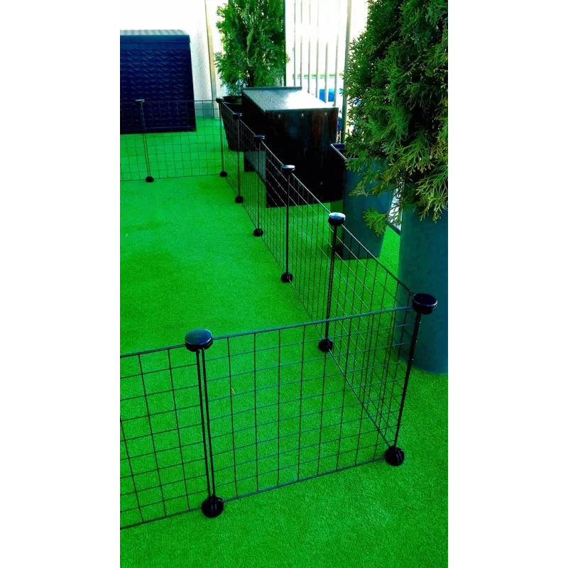 Dog kennel c&c Modular 145×75×37 cm — indoor/outdoor pet crate, modular panel construction, black